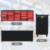 Workbench With Storage Drawers (25 Drawers) - Red - Image 5