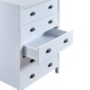 Safari - 5 Drawer Chest With Interlock Drawer Feature Drawer Slide And Interlock Pre-Assembly, Drawer Chest For Closet Tall Dressers For Bedroom Clothes Organizer Tool - Classic White - Image 5