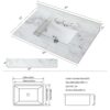 Elegant Sintered Stone Bathroom Vanity Top With Rectangular Undermount Ceramic Sink Carra - White - Image 3