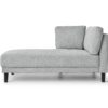 Mid-Century Modern Linen Corner Lounge Chair, Upholstered Indoor Chaise Lounge, Sleeper Sofa - Gray - Image 2