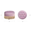 Yolanda - Round Upholstered Accent Ottoman - Lavender - Image 6