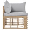 7 Pieces Outdoor Patio Furniture, All-Weather Rattan Sectional Sofa Set With Thick Cushions And Pillows, Freely Combined Conversation Sets For Garden, Backyard, Balcony - Gray - Image 16