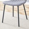Luxury Minimalist Chairs (Set of 4) High Quality Dining Chairs With Metal Legs, Modern Design - Black / Gray - Image 7