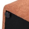 Oliver - Tapered Square Upholstered Ottoman - Spice Orange Fleeced - Image 5