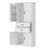 Elegant Multi Functional Storage Cabinet With Slide Rail Drawers, Adjustable Shelves - White - Image 17