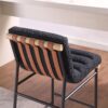 Lahni - Boucle Fabric Counter Height Chair - Black - Image 4