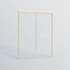 Double Sliding Shower Door, Semi Frameless Bypass Bathroom Sliding Door With 1 / 4" (6Mm) Tempered Glass For Walk In Shower - Brushed Gold - Image 11