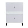 Shoe Cabinet, Shoe Storage Shelves, Metal Leg - White - Image 10
