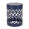 Delight - Powder Coated Iron End Table, (Set of 2) - Navy Blue - Image 5