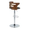 Cosi - Mid-Century Modern Adjustable Barstool (Set of 2) - Walnut / Charcoal - Image 4