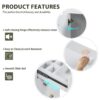 Bathroom Vanity With Ceramic Sink Combo, Frame Bathroom Storage Cabinet, Freestanding Vanity Set With 3 Drawers & Soft Closing Doors - White - Image 7