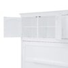 Full Size Space Saving Murphy Wall Bed With Top Cabinets, Flexible Slats - White - Image 8
