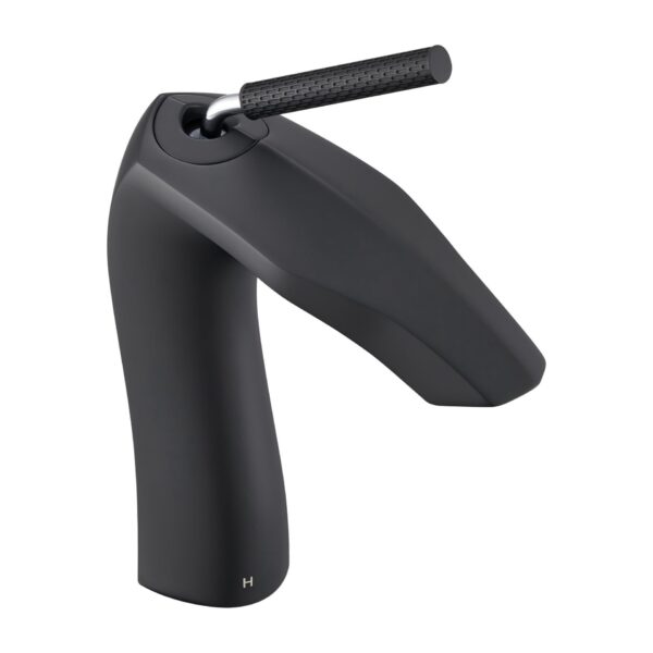 Contemporary Single Handle Lavatory Basin Sink Faucet Brass - Matte Black