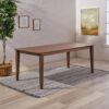 Farmhouse Dining Table With Square Leg, Rustic Style - Walnut - Image 7