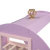 Twin Size Princess Carriage Bed With Crown, Platform Car Bed With Stair - Purple / Pink - Image 9