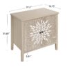2 Door Carved Storage Cabinet With Adjustable Shelf, Accent Furniture For Living Room, Hallway, Kitchen - Natural - Image 4