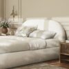 Archie Puffy Grounded - Queen Upholstered Platform Bed - Almond White - Image 9