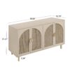 4 Door Cabinet, Suitable For Bedroom - Natural - Image 3