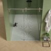 Frameless Shower Door, Sliding Shower Door, Premium 5 / 16" (8Mm) Thick Tempered Glass Shower Enclosure With Towel Bar, Double Side Easy Clean Coat, Finished With Buffer - Brushed Nickel - Image 10