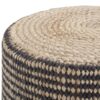 Larissa - Round Braided Pouf - Natural - Image 3