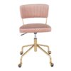Tania - Contemporary Task Chair - Gold / Pink - Image 5