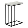 Accent Table, C - Shaped, Contemporary Stylish - Gray - Image 4