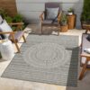 Sunshine - 2'7" X 7'3" Indoor, Outdoor, Area Rug Polypropylene - Silver - Image 4