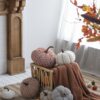 Pumpkin Ornament Decor For Holiday Harvest Festival Fall Festival & Thanksgiving (Set of 2) - Orange / White - Image 10