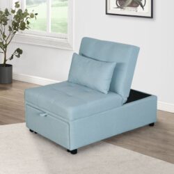 Multifunctional Folding Ottoman Sofa Bed - Blue Green
