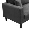 Modern Upholstered 2 Piece Sofa Set, Comfy Corduroy Living Room Furniture - Dark Gray - Image 13