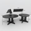 Dining Table For Farmhouse Kitchen Expandable Oval Table Top With Removable Leaf Trestle X Shaped Base - Black - Image 11