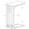 Accent Table, C - Shaped, Transitional - Black - Image 6