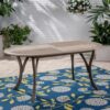 Acacia Wood Dining Table Stylish Outdoor Table - Gray - Image 4