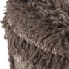Roja - Handcrafted Wool & Cotton Foot Stool With Eucalyptus Wood Frame - Dark Brown - Image 6