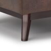 Owen - Tray Top Small Coffee Table Storage Ottoman - Distressed Chestnut Brown - Image 6
