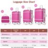 Hardshell Luggage Sets 4 Pieces 20" / 24" / 28" Luggages And Cosmetic Case Spinner Suitcase With Tsa Lock Lightweight - Pink - Image 2