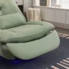 270 Swivel Glider Recliner Chair, Power Recliner Rocking Chair, USB Port Charge For Nursery Chair With Atmosphere Lamp For Living Room Bedroom Apartment - Green - Image 15