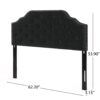 Charismatic - Queen & Full Size Headboard With Button Tufting And Nailhead Trim - Black - Image 3