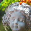Cement Bust Wall Planter Indoor Outdoor Home Garden Decor - Gray - Image 8