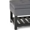 Cosmopolitan - Storage Ottoman Bench With Open Bottom - Stone Gray - Image 6