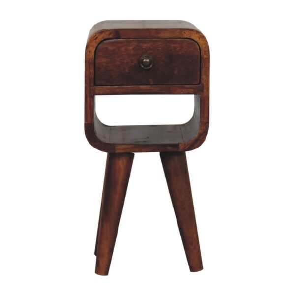 Extra Mini Curve Lower Nightstand - Chestnut