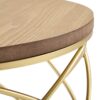Contemporary Golden Side Table With Top And Metal Frame - Natural / Gold - Image 17
