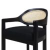 Americana - Mid-Century Modern Cane Back Counter Stool - Jet Black - Image 8