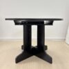 Dining Table For Farmhouse Kitchen Expandable Oval Table Top With Removable Leaf Trestle X Shaped Base - Black - Image 18