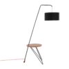 Stork Robyn - Mid-Century Modern Floor Lamp - Black / Walnut / Black - Image 3