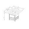 34" Propane Gas Fire Pit Table, 50000 Btu Rectangular Steel Fire Pit For Outside Patio Deck Garden Courtyard - Black - Image 3