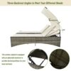Patio Daybed Outdoor Daybed Sun Lounger With Shelter Roof With Adjustable Backrest, Storage Box And 2 Cup Holders For Patio, Balcony, Poolside - Cream - Image 3