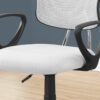 Office Chair, Adjustable Height, Swivel, Ergonomic, Armrests, Mesh, Comfortable Seating - White - Image 3