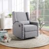 Pronto - Swivel Glider Recliner With Pillow - Rich Gray - Image 7