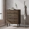 Farhart - Mid Century Modern 4 Drawer Dresser - Walnut - Image 9